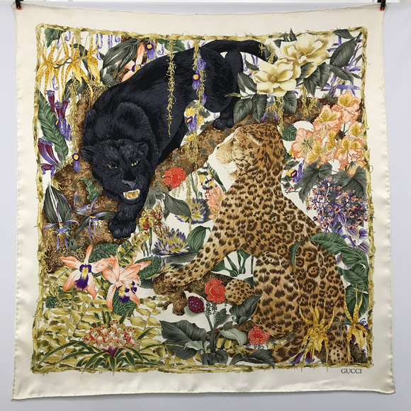 gucci panther scarf